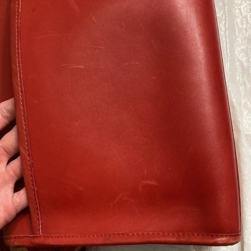 Coach vintage red leather NYC new York city spectator bag 9795 RARE